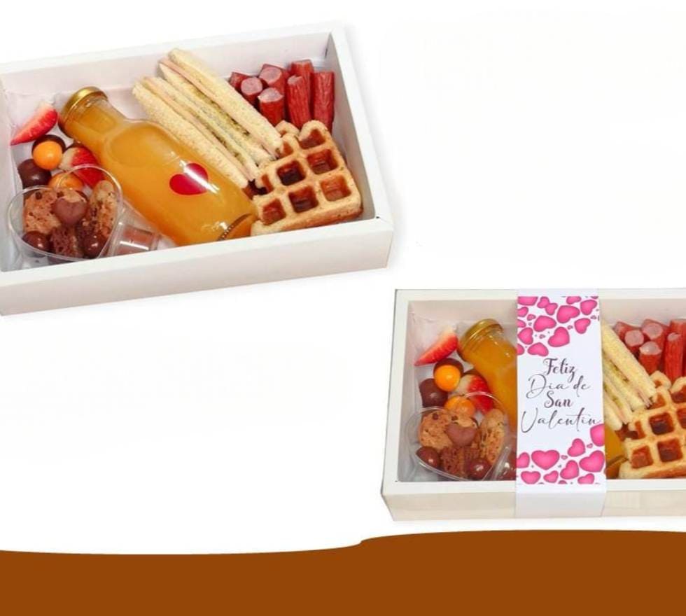 Caja desayuno gourmet: Detalles para San Valentín en Medellín