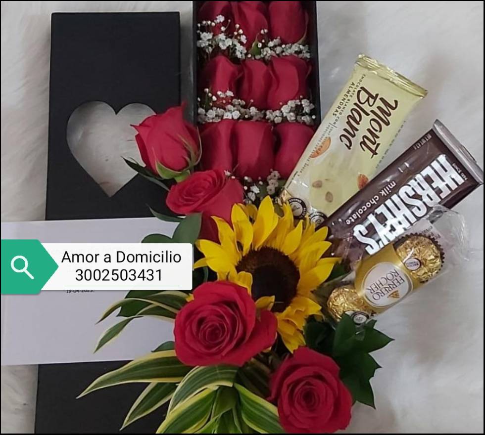 Caja de rosas día de la mujer.